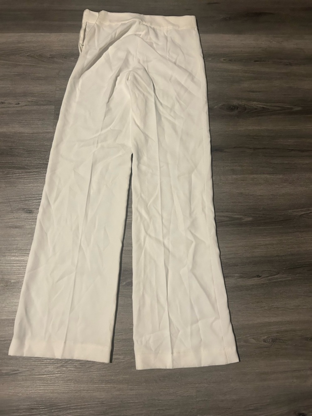 Zara White Wide-Leg Trousers
